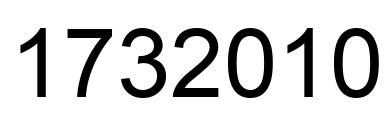 Number 1732010 black image