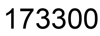 Number 173300 black image