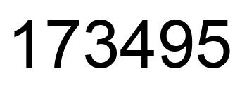Number 173495 black image