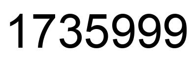 Number 1735999 black image