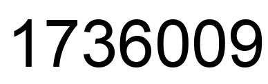 Number 1736009 black image