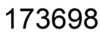 Number 173698 black image