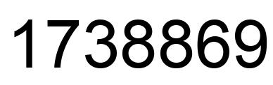Number 1738869 black image