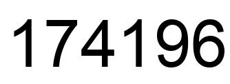 Number 174196 black image