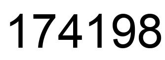 Number 174198 black image