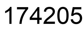 Number 174205 black image