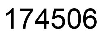 Number 174506 black image