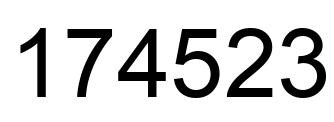 Number 174523 black image