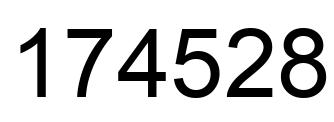 Number 174528 black image