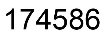 Número 174586 imagen negro