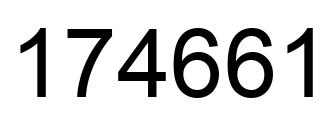 Number 174661 black image