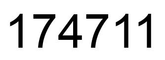 Number 174711 black image