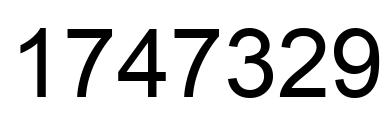 Number 1747329 black image