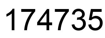 Number 174735 black image