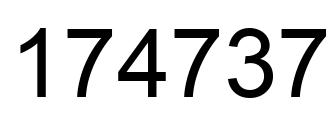 Number 174737 black image