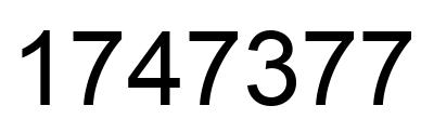 Number 1747377 black image