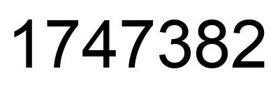 Número 1747382 imagen negro