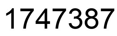 Número 1747387 imagen negro