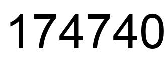Number 174740 black image