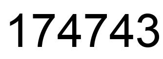 Number 174743 black image