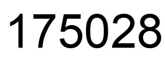 Number 175028 black image