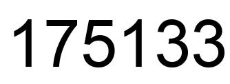 Number 175133 black image