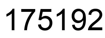 Number 175192 black image