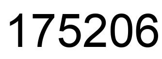 Number 175206 black image