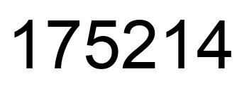 Number 175214 black image