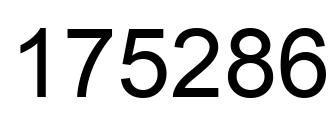 Number 175286 black image