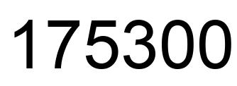 Number 175300 black image