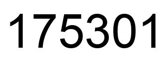 Number 175301 black image