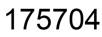 Número 175704 imagen negro