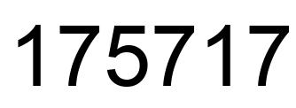 Number 175717 black image