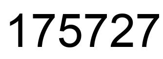Number 175727 black image