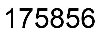 Number 175856 black image