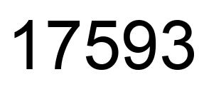 Number 17593 black image