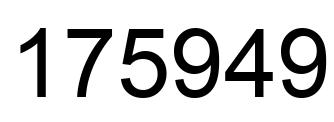 Number 175949 black image