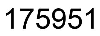 Number 175951 black image