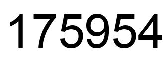 Number 175954 black image