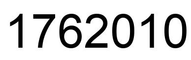 Number 1762010 black image