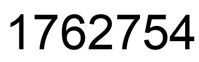 Number 1762754 black image