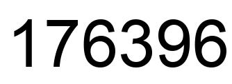 Number 176396 black image