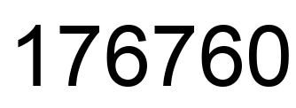 Number 176760 black image