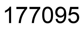 Número 177095 imagen negro