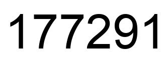Number 177291 black image