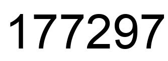 Number 177297 black image