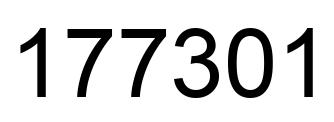 Number 177301 black image