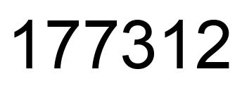 Number 177312 black image