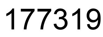 Number 177319 black image
